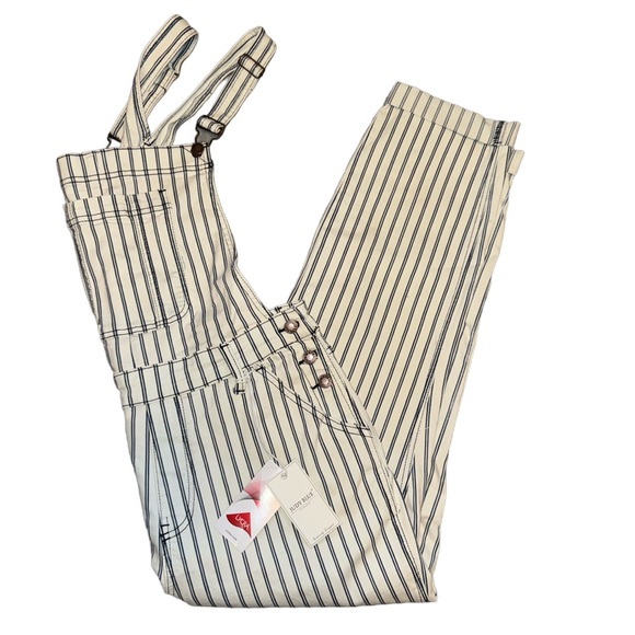 New with Tag Judy Blue Railroad Stripe Overalls Size 1X - Picture 1 of 16